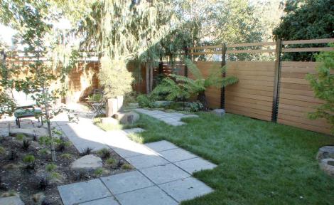 Rest of Yard w/Concrete Pavers and Sod